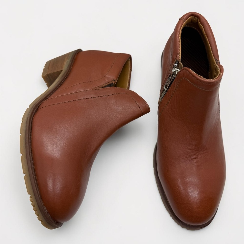 Xena Workwear Gravity Safety Ankle Boot Shoe Cognac‎ Tan Brown size 8